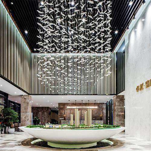 琉璃艺术海洋主题鱼群创意装饰吊饰美容会所餐厅酒店大堂组合吊灯,家装灯饰光源,客厅吊灯,淘宝优惠券,粉丝福利购,淘宝优惠卷