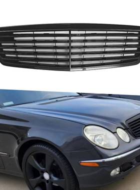 适用于2003-2005款E级W211亮黑OE款中网原车替换