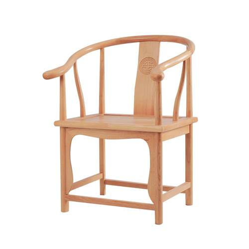 中式实木圈椅主人椅新中式太师椅茶桌椅子扶手官帽椅中式书桌画案