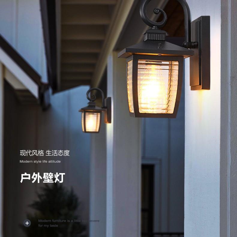 室外壁灯中式防水简约别墅花园庭院外墙灯楼梯间走廊门口户外壁灯