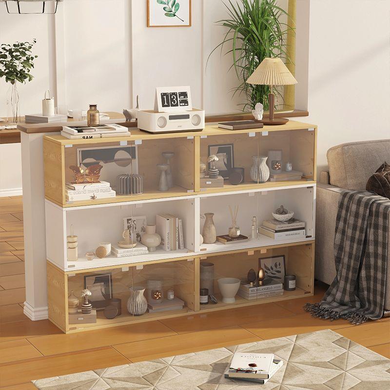 组合柜自由组合格子柜玻璃防尘书柜神器儿童落地置物架带门家用