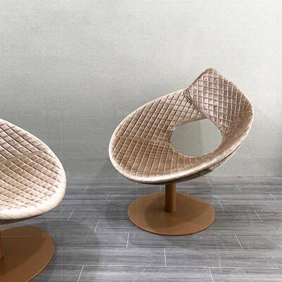 设计玻璃钢北欧创意环形沙发圆圈椅艺术菱格客厅异形休闲网红单椅