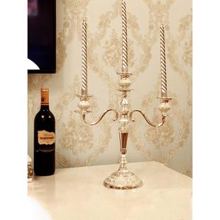 烛台摆件欧式复古三头五头烛台酒店婚庆烛台西餐厅烛光晚餐