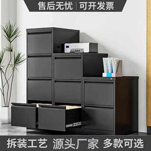 卡箱文件柜铁皮抽屉办公室资料档案柜带锁收纳柜A4FC挂劳柜更衣柜