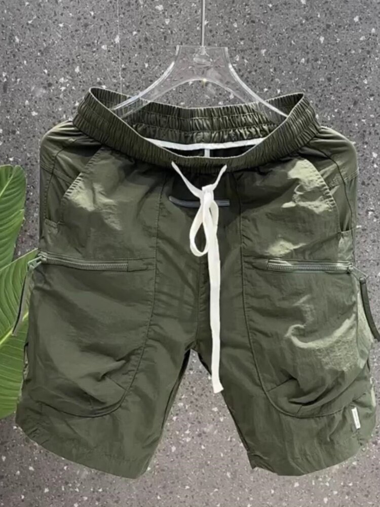 300 POUNDS PLUS SIZE MENS SUMMER FASHION BRAND MENS WORKWEAR SHORTS 2024 QUICK-DRYING NEW LOOSE PANTS 2