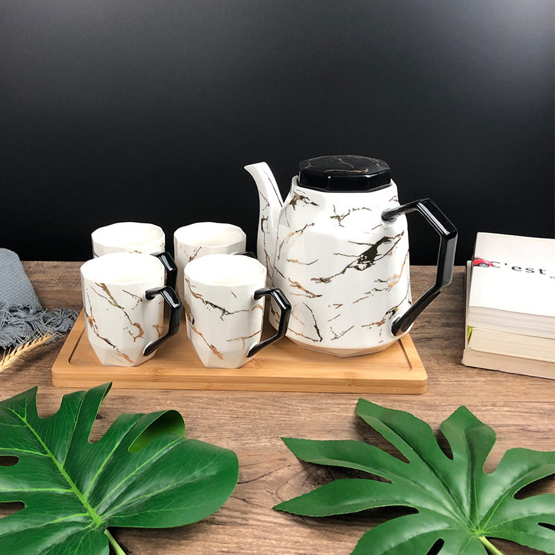 北欧茶杯套装现代简约客厅喝水壶家用杯具陶瓷水壶茶具厂家批发