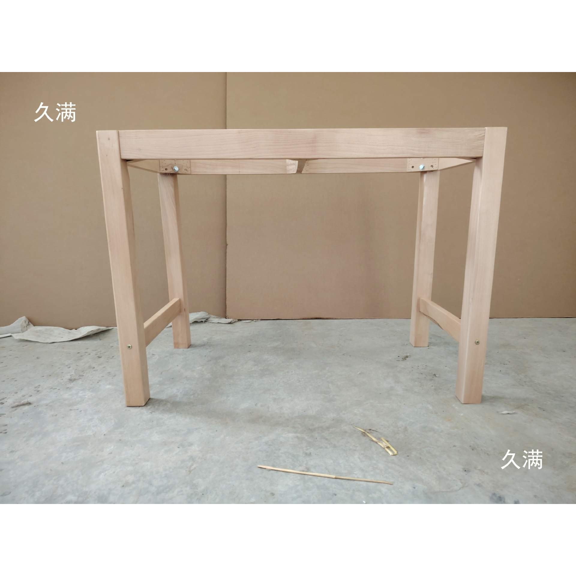 全实木加粗支架餐桌桌腿长方形框架木桌脚桌子腿桌架学习桌架子