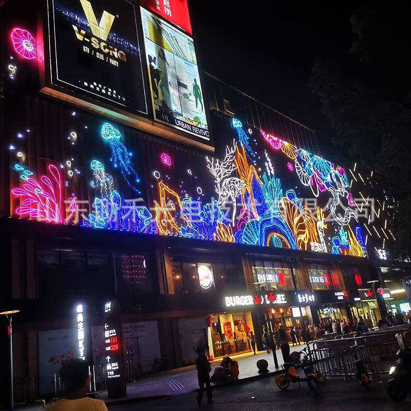销售户外墙体灯饰画灯光亮化LED装饰灯创意灯幕墙夜景