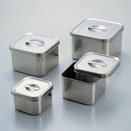 不锈钢方形桶带盖子ASONE5-1861