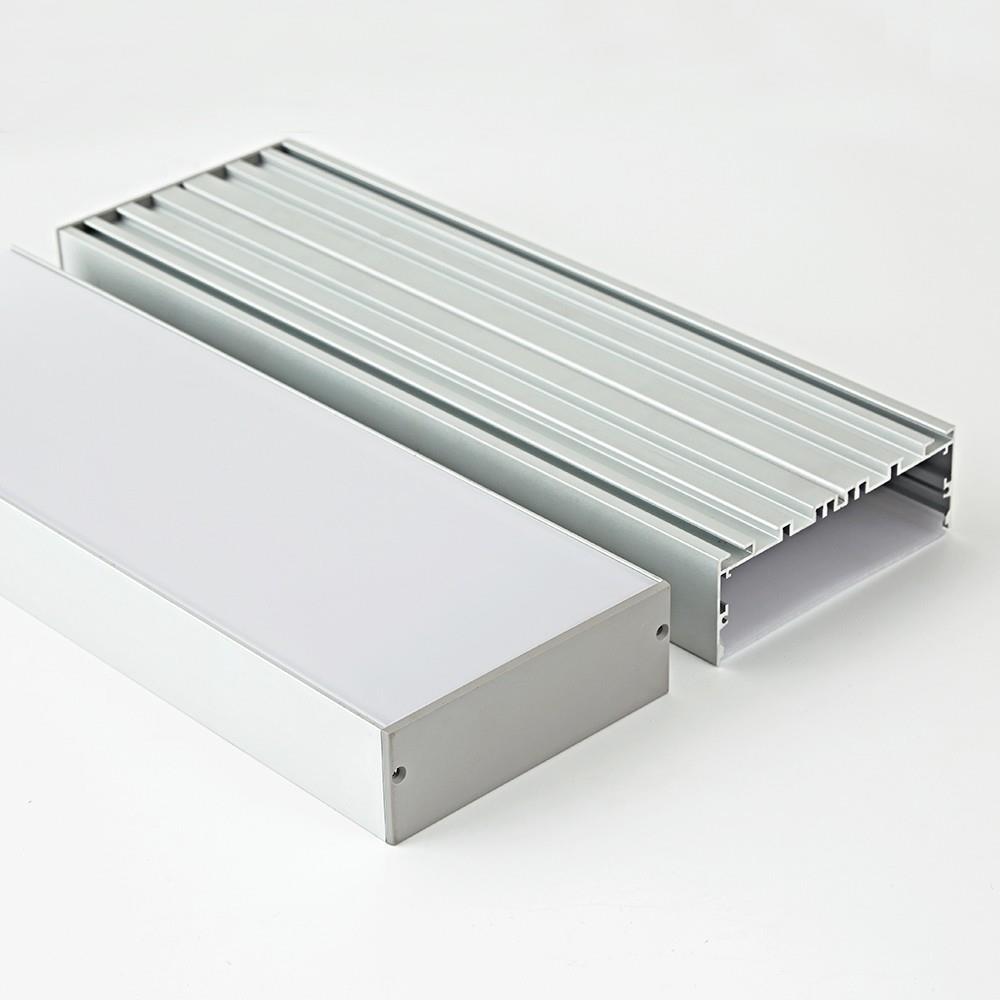 led线条灯外壳LED办公灯铝槽硬灯条套件100x35吊线灯外壳