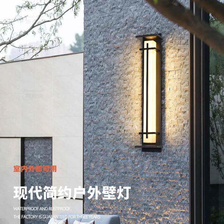 长条壁灯壁灯新庭院灯云别墅灯庭院大门石壁壁灯中式室外灯外墙灯