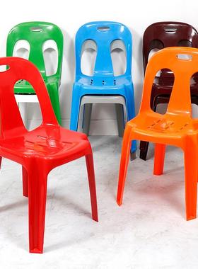 塑料餐椅简约家用成人椅子靠背凳子书桌椅餐厅休闲椅户外板凳加厚