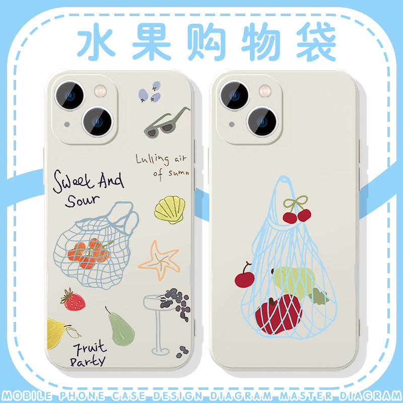 水果购物袋夏日小清新涂鸦周边