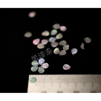 梅花形 传统螺钿花黑漆漆大漆漆器镶嵌素材漆画材料