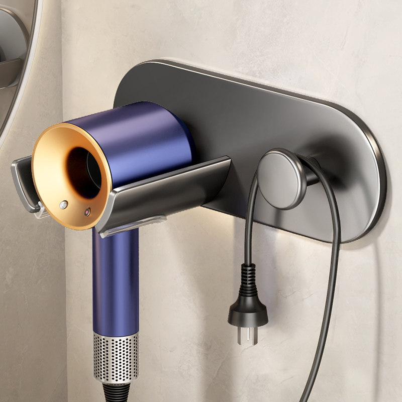 速发免打孔吹风机置物架壁挂式电吹风于架适支用徕芬浴室风筒支架
