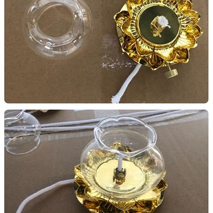速发油灯罩酥油灯配件供佛灯火明灯佛前供灯防风罩灯芯器苗调节长
