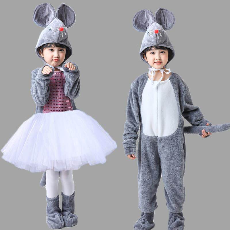 小老鼠演出服儿大童动物服老鼠吃辣椒表演服装卡通老鼠衣服蓬蓬裙