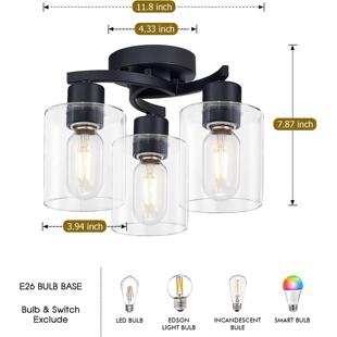 代客式美简约现YNI卧室厅厨房餐厅过道走廊玻璃LED高亮吸顶灯