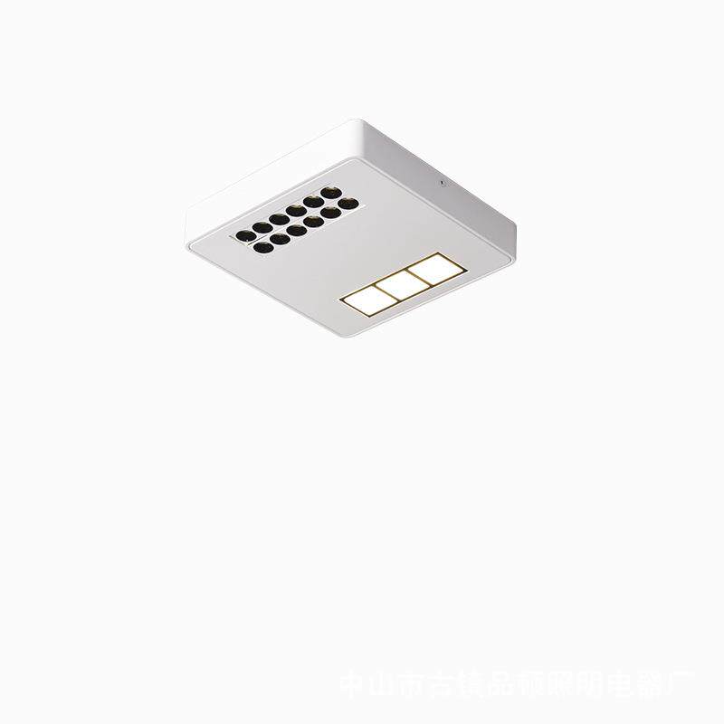 led明装正方形筒射灯家用无主灯超薄格栅走廊客厅筒灯顶灯酒店