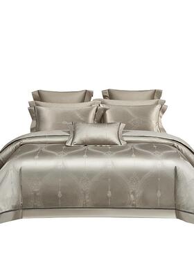 高端140全棉提CX2502花长绒棉床盖四件套棉厚支床床罩床夹单纯棉