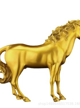 黄铜马摆件站摆设家马马到功成工艺品家居开业5465656礼品居生肖