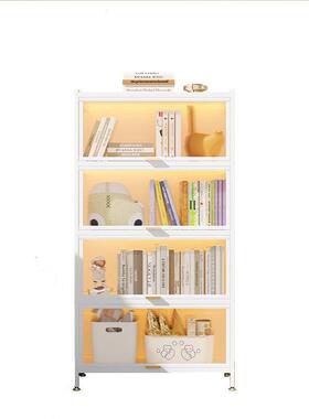 钢书柜家用制带门物儿sng-01童防尘书柜书房落地书柜架铁艺置物储