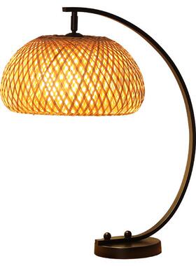 中式台灯氛意围灯LFD-ldd4头古风禅茶室装饰客厅书房日式竹编古卧