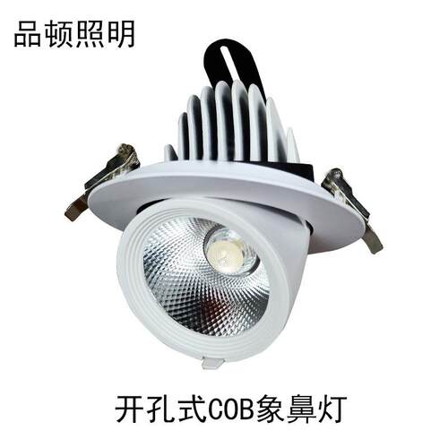 led象鼻灯开花射灯COB筒灯嵌入式象鼻灯天花灯360度40w20w30w瓦