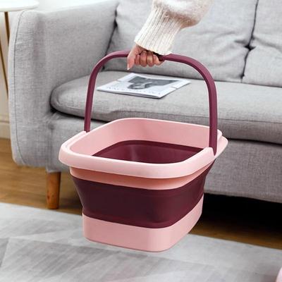 2TCU亲子泡脚桶双人家用折叠加厚加深便携养生按摩足浴大号洗脚盆