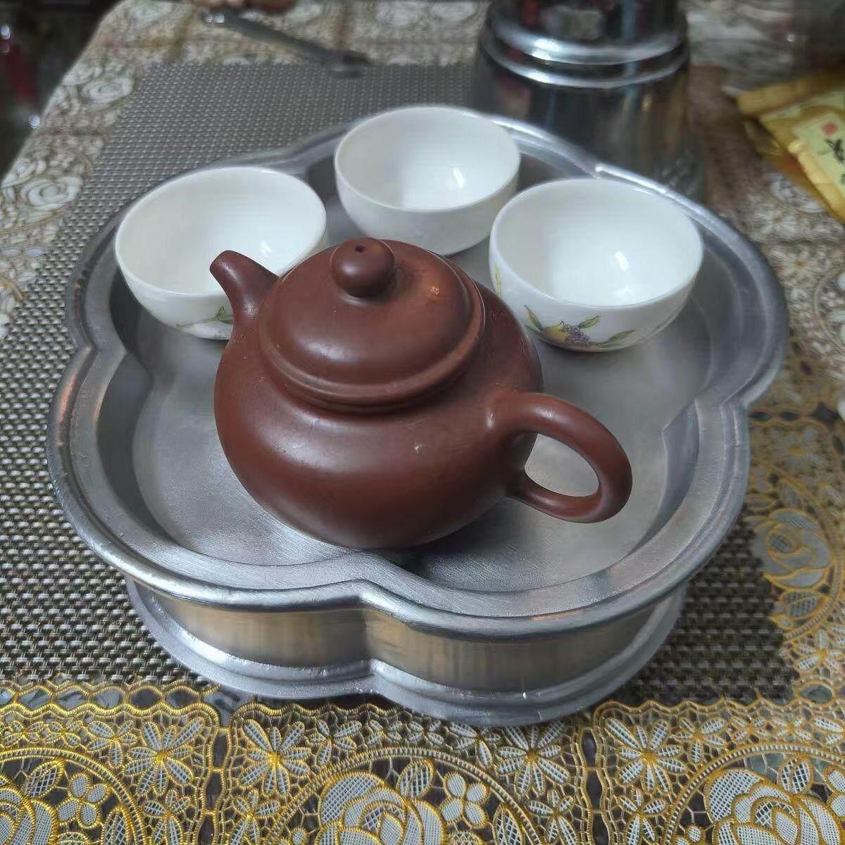 颜吉利潮阳梅花锡茶盘潮汕功夫茶具养壶承干泡台旅游户外茶船茶池