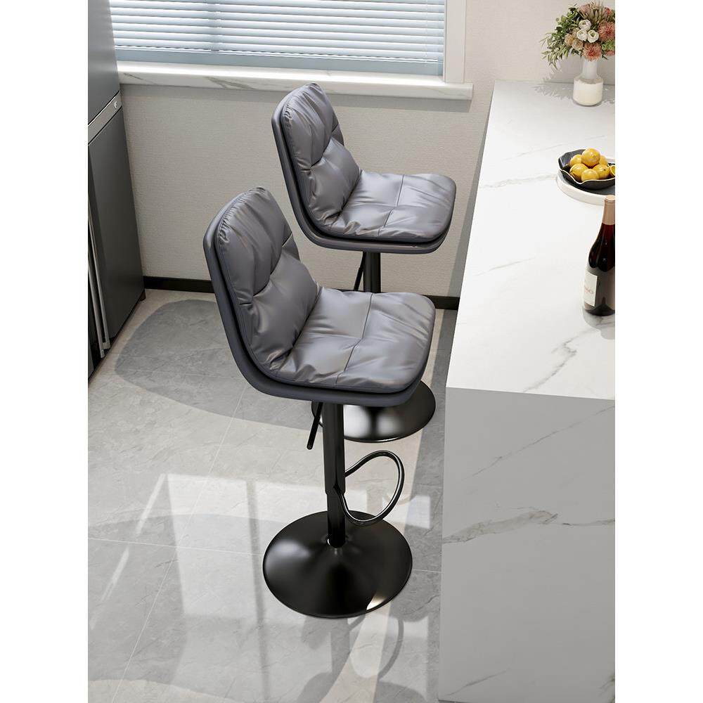 吧台椅家用高脚凳吧台凳旋转升降酒吧椅子收银前台靠背商用吧凳子