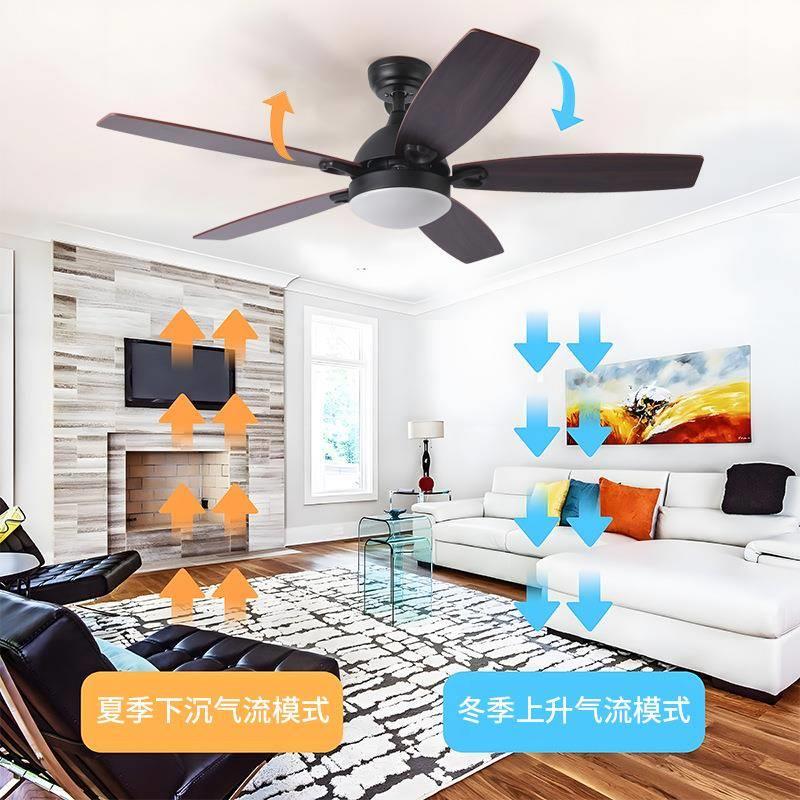 厅北欧风扇饰灯家用全光谱主卧室风吊灯客扇655中山家装灯餐厅吊