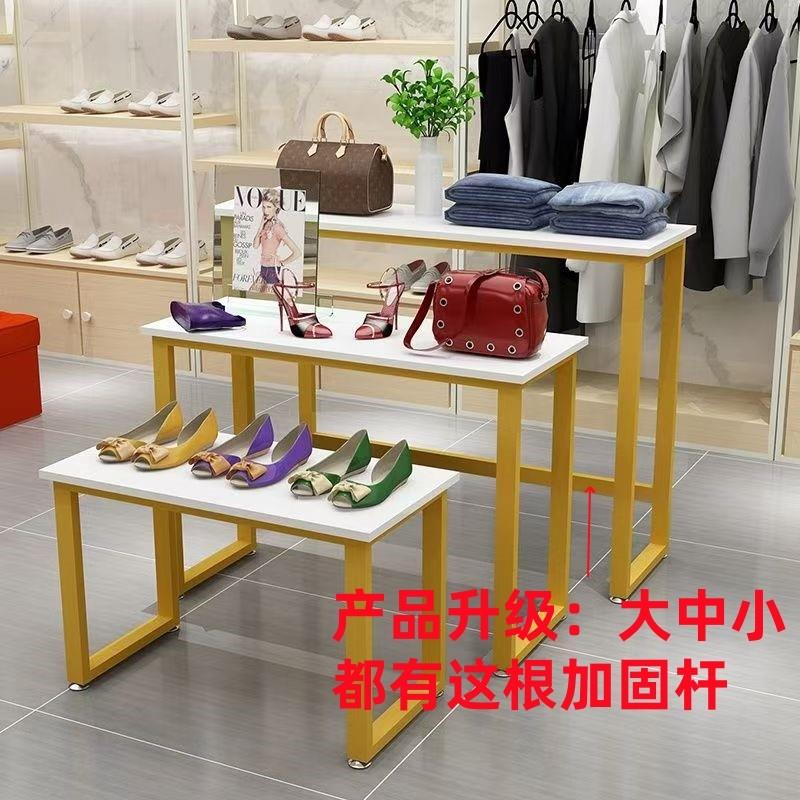 服装店高低流水台可伸缩商场展示台桌子中岛台鞋架花店花架展示架