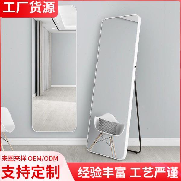家用试衣镜女生落地镜子全身镜卧室立体大镜挂墙穿衣镜壁挂网红
