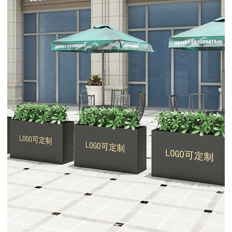 户外花箱市政销售部广场商业街锻铁花架隔断栅栏花槽花坛组合