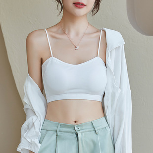 抹胸内衣女美背文胸一体式 打底裹胸 内搭美背小吊带薄款 防走光夏季