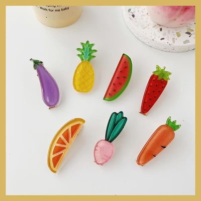 儿童过年小礼物水果发夹可爱少女心夹子 ins网红头花 童趣刘海夹