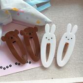 可爱ins风日系米菲兔布朗发夹甜妹少女心小众百搭鸭嘴发卡爆款