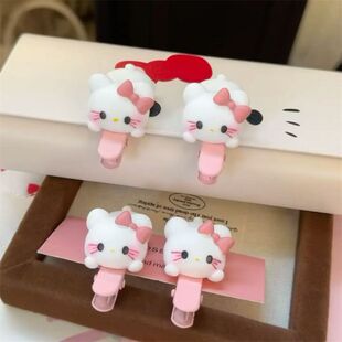 Hellokitty趴趴侧边夹kt猫一字夹刘海夹侧边夹鸭嘴夹定型无痕发夹