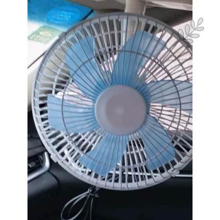 车载电风扇24V大货车12V小汽车车内大功率摇头静音强力车用制冷扇