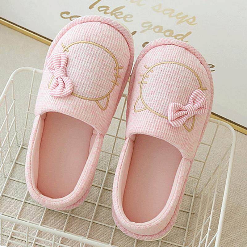 10月份待产后孕妇月子鞋春夏秋季薄款透气家居包跟简约棉拖鞋女士