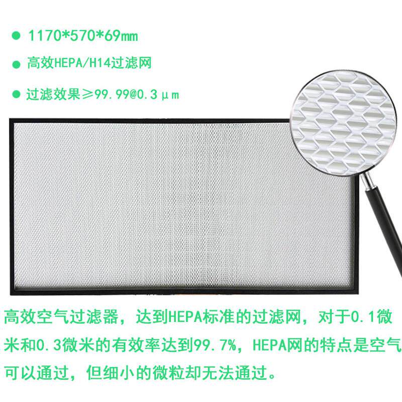 无隔板高效过滤器H13通风滤芯送风口ffu 空气净化器过滤网