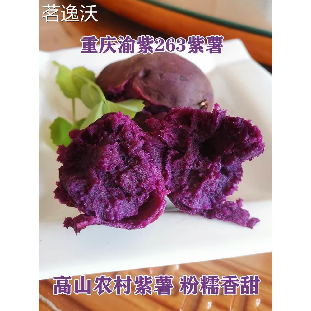 新鲜农家自种小紫薯五斤山芋富硒渝紫特产番薯现挖紫番薯地瓜263