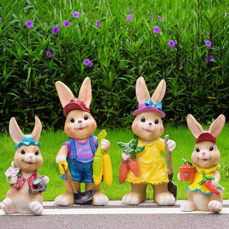 户外树脂卡通兔子花园庭院创意摆件别墅草坪小院子园艺装饰品摆设,家居饰品,装饰摆件,淘宝优惠券,粉丝福利购,淘宝优惠卷