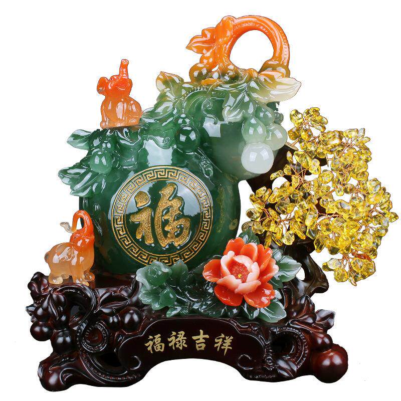 葫芦摆件精美工艺品酒柜客厅玄关装饰品开业礼品厂家直供