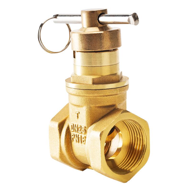 水表前加密安全磁自锁性闸阀来水管防盗开带锁MOS铜阀门关4分6