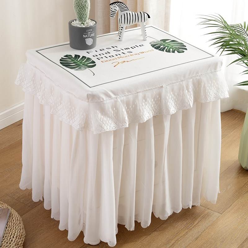 轻奢保险柜罩套装饰遮挡全包一对防尘音响公主风书架欧式床头盖布