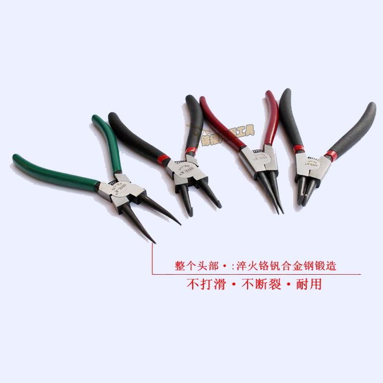 台湾卡簧钳 内卡外卡挡圈钳 卡环钳弹簧钳子进口钢材一体7寸13寸