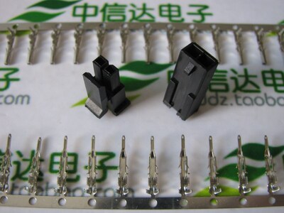 MX3.0mm间距连接器 单排1X2P(一套:公母壳+公母端子)(5套)
