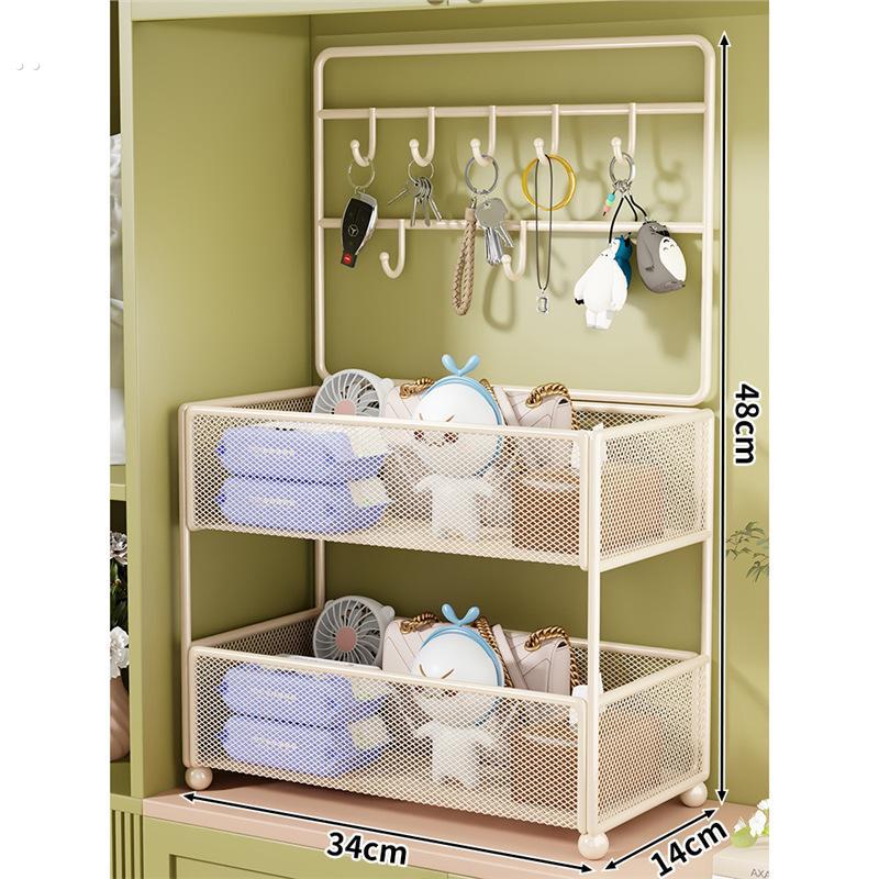 玄关钥匙收纳装饰盒摆件入户门口鞋柜上置物架桌面挂墙整理的神器